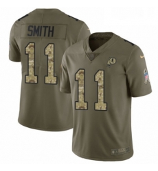 Mens Nike Washington Redskins 11 Alex Smith Limited OliveCamo 2017 Salute to Service NFL Jersey