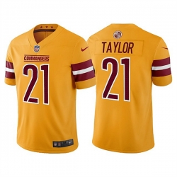 Men's Washington Commanders #21 Sean Taylor Gold Vapor Untouchable Stitched Football Jersey