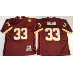 Mitchell&Ness Redskins 33 Sammy Baugh Red Throwback Stitched NFL Jersey