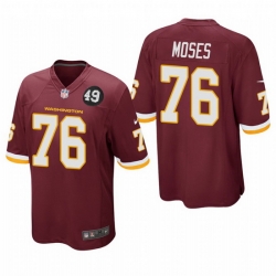 Washington Redskins 76 Morgan Moses Men Nike Burgundy Bobby Mitchell Uniform Patch NFL Game Jersey