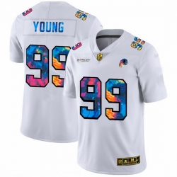 Washington Redskins 99 Chase Young Men White Nike Multi Color 2020 NFL Crucial Catch Limited NFL Jersey
