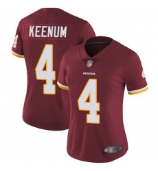 Redskins 4 Case Keenum Burgundy Women Vapor Untouchable Limited Jersey