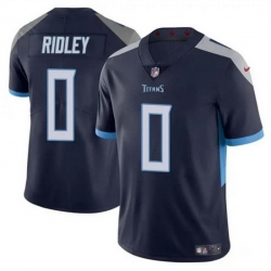 Men Tennessee Titans 0 Calvin Ridley Navy Vapor Limited Stitched Football Jersey