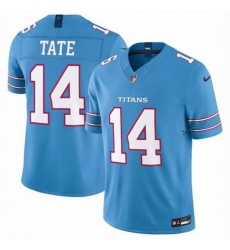 Men Tennessee Titans 14 Carnell Tate Light Blue 2026 F U S E Vapor Limited Stitched Football Jersey Men Tennessee Titans 14 Carnell Tate Light Blue 2026 F U S E Vapor Limited Stitched Football Jersey