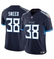 Men Tennessee Titans 38 L Jarius Sneed Navy 2024 F U S E  Vapor Limited Stitched Football Jersey