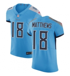 Nike Titans #18 Rishard Matthews Light Blue Team Color Mens Stitched NFL Vapor Untouchable Elite Jersey