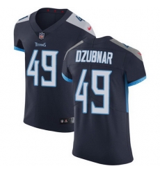 Nike Titans 49 Nick Dzubnar Navy Blue Team Color Men Stitched NFL Vapor Untouchable Elite Jersey