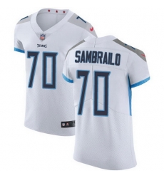 Nike Titans 70 Ty Sambrailo White Men Stitched NFL New Elite Jersey