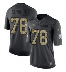 Nike Titans #78 Jack Conklin Black Mens Stitched NFL Limited 2016 Salute To Service Jersey