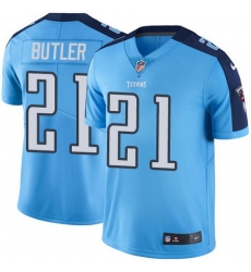 Nike Titans #21 Malcolm Butler Light Blue Youth Stitched NFL Limited Rush Jersey