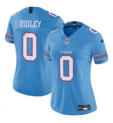 Women Tennessee Titans  0 Calvin Ridley Light Blue 2026 F U S E  Vapor Limited Stitched Football Jersey