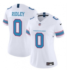 Women Tennessee Titans  0 Calvin Ridley White 2026 F U S E  Vapor Limited Stitched Football Jersey