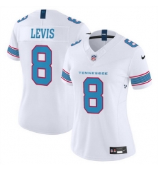 Women Tennessee Titans 8 Will Levis White 2026 F U S E Vapor Limited Stitched Football Jersey Women Tennessee Titans 8 Will Levis White 2026 F U S E Vapor Limited Stitched Football Jersey