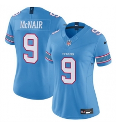 Women Tennessee Titans 9 Steve McNair Light Blue 2026 F U S E Vapor Limited Stitched Football Jersey Women Tennessee Titans 9 Steve McNair Light Blue 2026 F U S E Vapor Limited Stitched Football Jersey