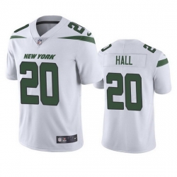 Men New York Jets 20 Breece Hall 2022 White Vapor Untouchable Limited Stitched Jersey