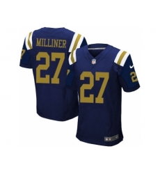 Nike New York Jets 27 Dee Milliner Blue Elite Alternate NFL Jersey