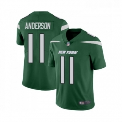 Youth New York Jets 11 Robby Anderson Green Team Color Vapor Untouchable Limited Player Football Jersey