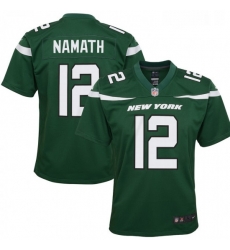 Youth New York Jets 12 Joe Namath NikeRetired Player Game Jersey Green