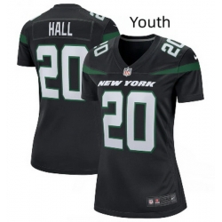 Youth New York Jets 20 Breece Hall Nike Stealth Black Alternate Vapor Limited Jersey