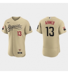 Arizona Diamondbacks 13 Nick Ahmed Men Nike 2021 City Connect Authentic MLB Jersey Gold