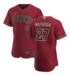 Men Arizona Diamondbacks 27 Wyatt Mathisen Men Nike Crimson Flex Base Alternate Team MLB Jersey