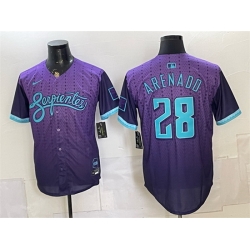 Men Arizona Diamondbacks  28 Nolan Arenado Purple 2025 City Connect Limited Stitched Baseball Jersey