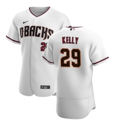 Men Arizona Diamondbacks 29 Merrill Kelly Men Nike White Crimson Flex Base Home Team MLB Jersey