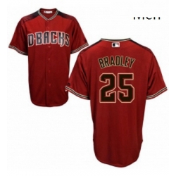 Mens Majestic Arizona Diamondbacks 25 Archie Bradley Authentic Red Alternate Cool Base MLB Jersey