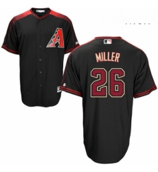 Mens Majestic Arizona Diamondbacks 26 Shelby Miller Authentic Black Alternate Home Cool Base MLB Jersey