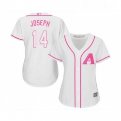 Womens Arizona Diamondbacks 14 Caleb Joseph Replica White Fashion Baseball Jersey 