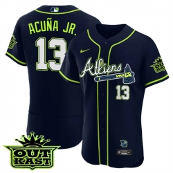 MEN 27S ATLANTA BRAVES ATLIENS 13 Ronald Acuna Jr  FLEX BASE JERSEY   ALL STITCHED