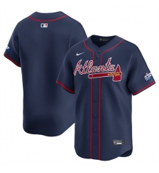 Men Atlanta Braves Blank Navy 2025 Speedway Classic Alternate Limited Stitched Baseball Jersey Men Atlanta Braves Blank Navy 2025 Speedway Classic Alternate Limited Stitched Baseball Jersey