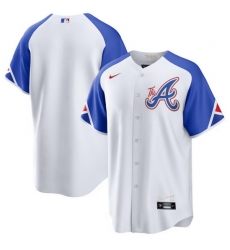 Youth Atlanta Braves Blank White 2023 City Connect Stitched Baseball Jersey