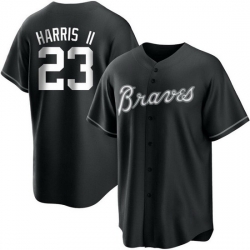 Youth Replica Michael Harris II Atlanta Braves White Black Jersey