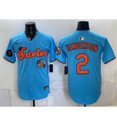 Men Baltimore Orioles 2 Gunnar Henderson Blue With Patch Vapor Premier Limited Stitched Baseball Jersey Men Baltimore Orioles 2 Gunnar Henderson Blue With Patch Vapor Premier Limited Stitched Baseball Jersey