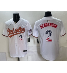 Men Baltimore Orioles 2 Gunnar Henderson White USA 250 Fourth of July Home Stitched Baseball Jersey Men Baltimore Orioles 2 Gunnar Henderson White USA 250 Fourth of July Home Stitched Baseball Jersey