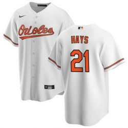 Men Baltimore Orioles 21 Austin Hays White Cool Base Stitched Jersey