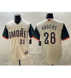 Men Baltimore Orioles  28 Trevor Rogers Natural 2026 City Connect Stadium Stitched Baseball Jersey