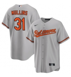 Men Baltimore Orioles 31 Cedric Mullins Grey Cool Base Stitched Jersey