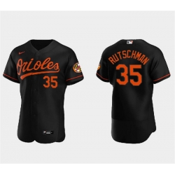 Men Baltimore Orioles 35 Adley Rutschman Black Flex Base Stitched Baseball Jersey