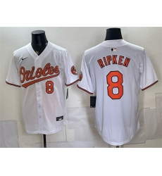 Men Baltimore Orioles 8 Cal Ripken Jr White 2025 Home Limited Stitched Baseball Jersey Men Baltimore Orioles 8 Cal Ripken Jr White 2025 Home Limited Stitched Baseball Jersey