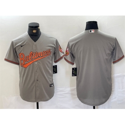 Men Baltimore Orioles Blank Gray Cool Base Stitched Jersey