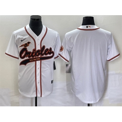 Men Baltimore Orioles Blank White Cool Base Stitched Jersey 1