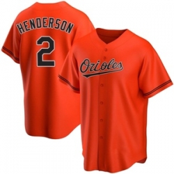 Men Baltimore Orioles Gunnar Henderson Orange Flex Base Stitched Nike Jerseys