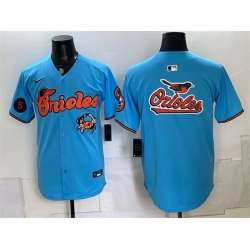 Men Baltimore Orioles Team Big Logo Blue With Patch Vapor Premier Limited Stitched Baseball Jerseys