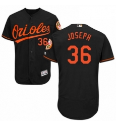 Mens Majestic Baltimore Orioles 36 Caleb Joseph Black Alternate Flex Base Authentic Collection MLB Jersey