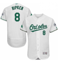 Mens Majestic Baltimore Orioles 8 Cal Ripken White Celtic Flexbase Authentic Collection MLB Jersey