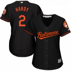 Womens Majestic Baltimore Orioles 2 JJ Hardy Authentic Black Alternate Cool Base MLB Jersey