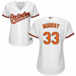 Womens Majestic Baltimore Orioles 33 Eddie Murray Replica White Home Cool Base MLB Jersey