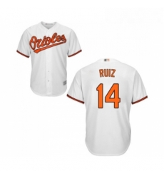 Youth Baltimore Orioles 14 Rio Ruiz Replica White Home Cool Base Baseball Jersey 